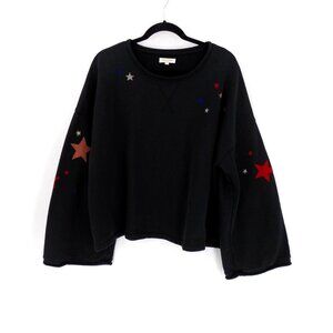 Miles by Madewell Starry Night Sweatshirt Size 2XL Black Slightly Cropped